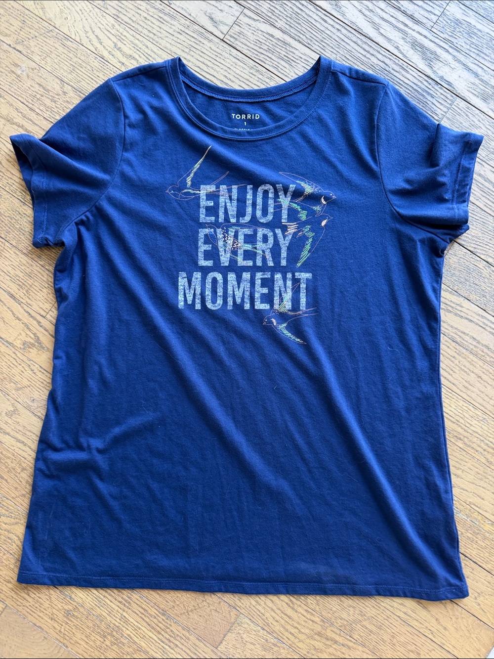 torrid Navy Graphic Tee with Bird Accents